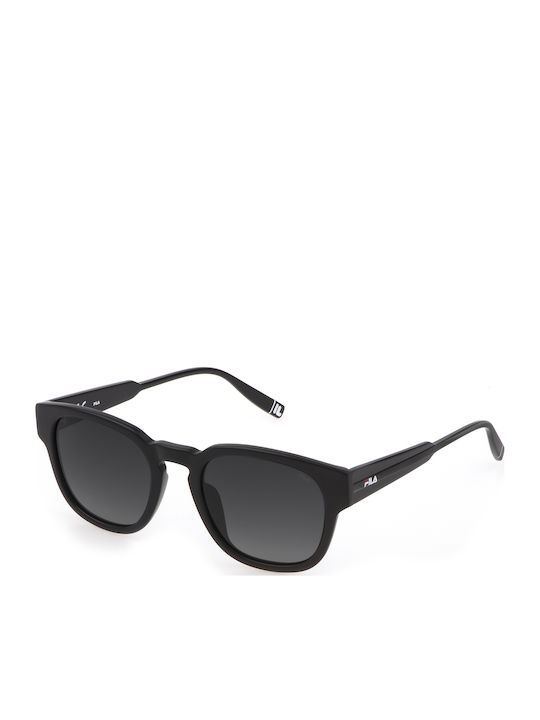 FILA Unisex Sunglasses with Black Horn-Rimmed F...