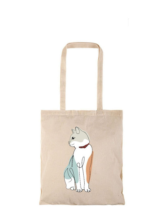 Shopping Bag Natural Long Handles Cat 2