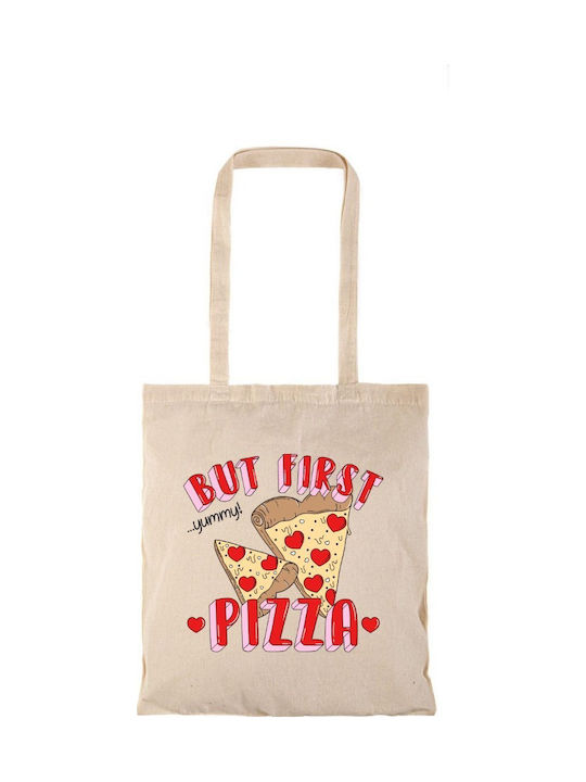 Τσάντα Αγοράς Natural Μακριά Χερούλια Pizza Τσάντα Αγοράς Natural Μακριά Χερούλια Pizza