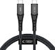 Tech-Protect Ultraboost USB 2.0 Cable USB-C male - USB-C 100W Μαύρο 1m