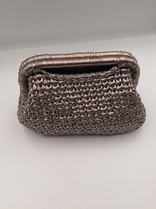 Leder Damen Handtasche Silber