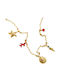 Arteon Necklace From Gold Plated Silver Turquoise