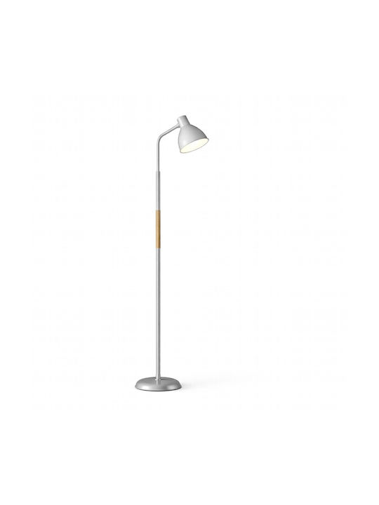 VenCore Lampadar de Podea Înălțime 150xLungime 23 cm cu Bază pentru Bec E27 Argintiu