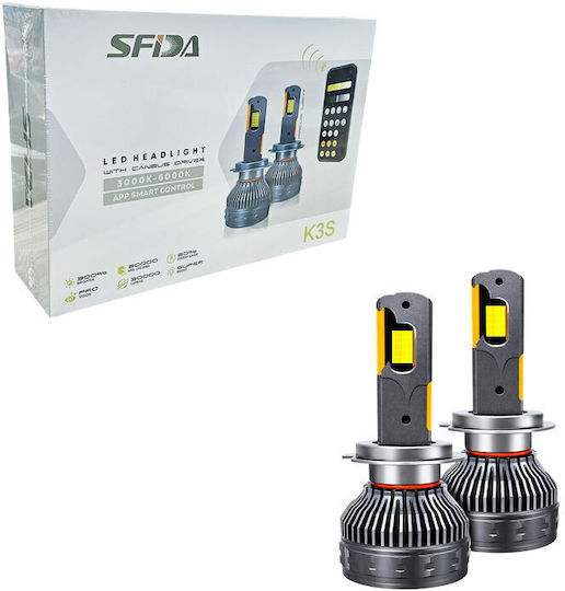 Λάμπα Αυτοκινήτου Sfida H4 LED 3000K Θερμό Λευκό 9-36V 150W