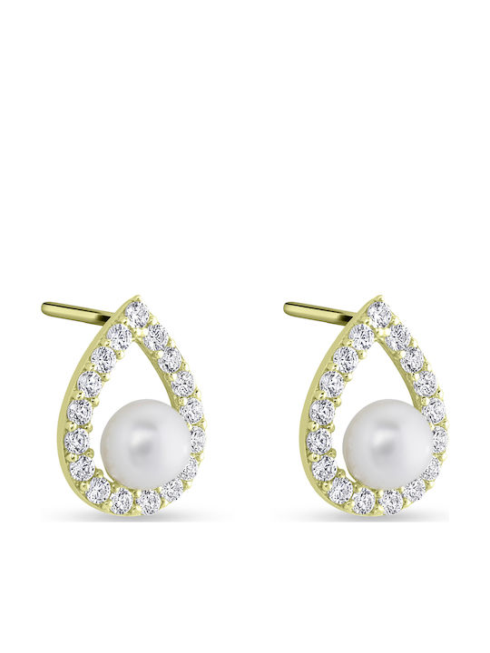 Ortaxidis Gold Ohrringe aus 14K mit Steinen und Perlen