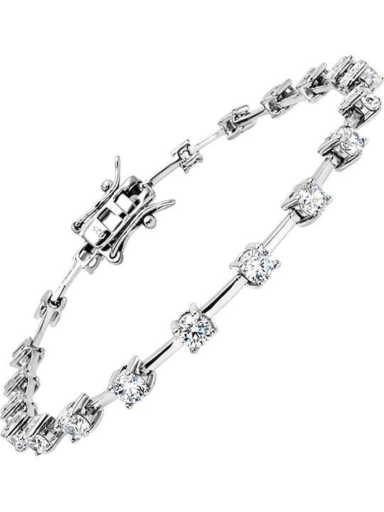 Xrisokosmima Women's Riviera Silver Bracelet with Zircon