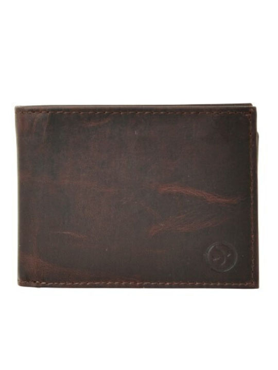 Leather Men's Wallet with RFID Brown