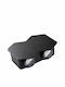 Lampă De Perete Led Ax231 Exterior Interior 4 Surse 10w Negru 3000k
