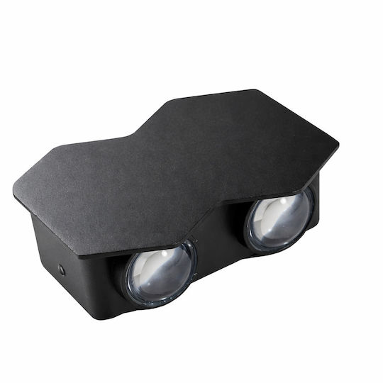 Led Wandmontierte Außenbeleuchtung Ax231 Für Innen Und Außen 4 Quellen 10w Schwarz 3000k