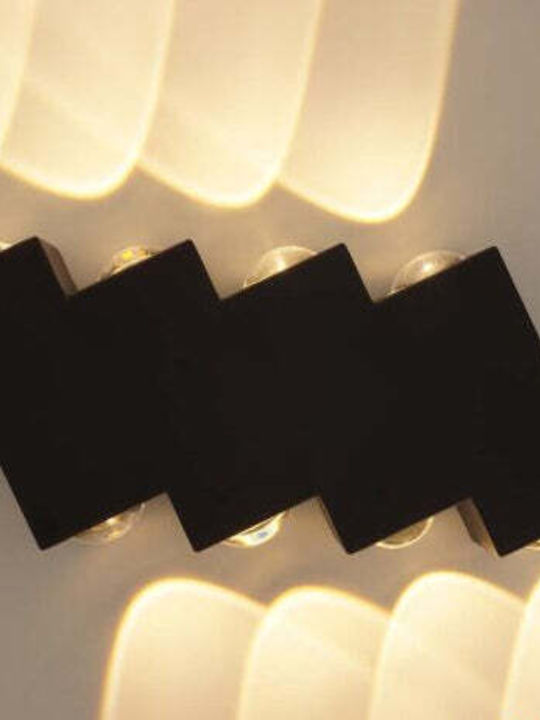 Led Wandmontierte Außenbeleuchtung Ax232 Outdoor 8 Quellen 8w Schwarz 3000k