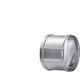 Duct Connector For Chimney Pipe Φ300 Stainless Antimagnetic Aisi 316ba Inoxshell
