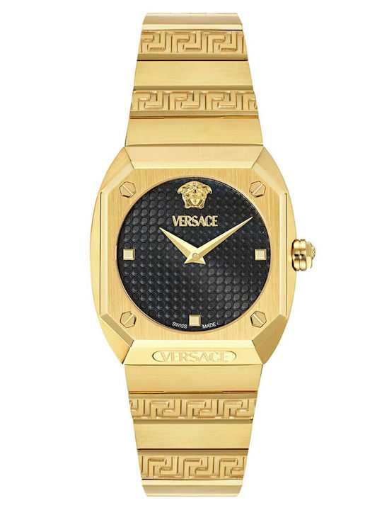 Versace Lady Γυναικείο Ρολόι Μπαταρίας με Μαύρο...