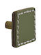 Furniture Knob from Leather Green