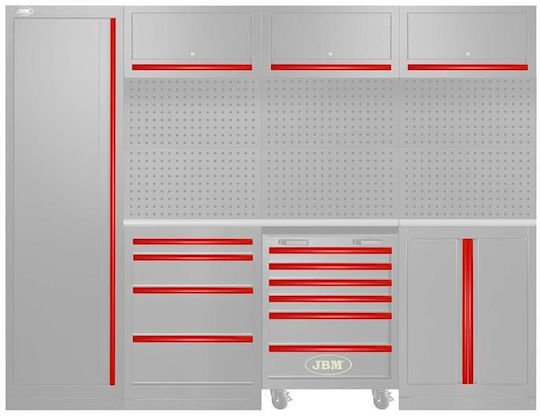 Set of Red Knob Handles Serie 446 Jbm Jbm-17849