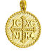 Bubbles Pendant Kids Charm Double Sided with Chain Constantine Coin Gold 14K 52RK7891-P