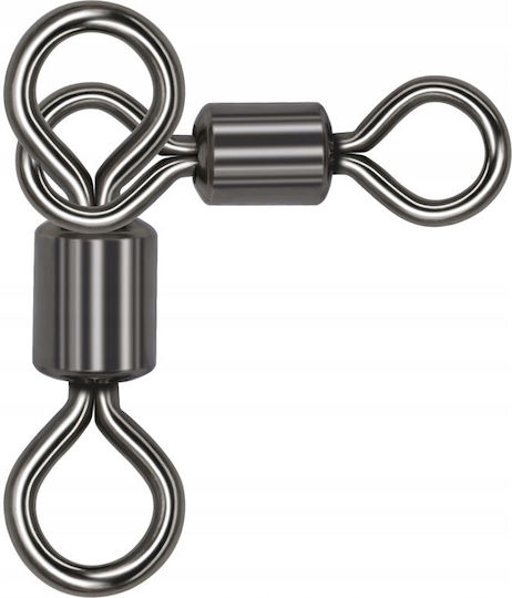 Triple Fishing Swivel 4/0 × 3/0 Strong Rotating 360° Triple