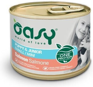 Oasy Nasses Hundefutter Für Welpen Mit Lachs Ohne Getreide 200gr