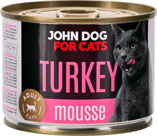 John Dog Nasses Katzenfutter mit Türkei ohne Getreide 200g