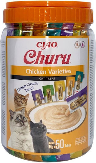 Inaba Cat Treats with Chicken for Adult Cats 50pcs 14gr
