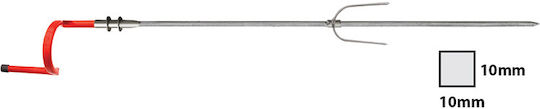 Kokoretsi Spit Solid Square Chrome Handle Fork 10mm X 10mm 180cm Lianos
