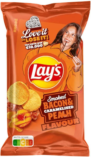 Lay's Max Smoked Bacon & Caramelised Peach Chips Χγ 185gr