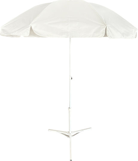 ArteLibre Umbrelă De Plajă Pliabilă Diametru 2m Albă