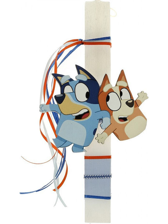 Πασχαλινή Λαμπάδα Bluey Πλακέ Αρωματική Λευκή