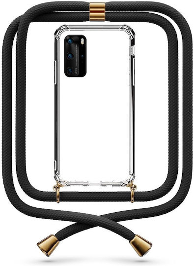 Θήκη Κινητού Διάφανη Κορδόνι Black Huawei P40 Pro