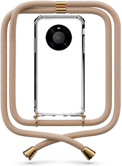Θήκη Κινητού Διάφανη Κορδόνι Beige Huawei Mate 40