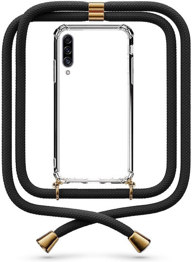 Mobile Phone Case Transparent Neck Strap Black Galaxy A30s