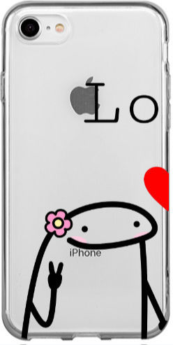 Apple iPhone SE 2020 Love 1 Transparent Silicone TPU Case