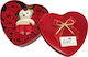 Large Heart Box 10 Roses & Bear