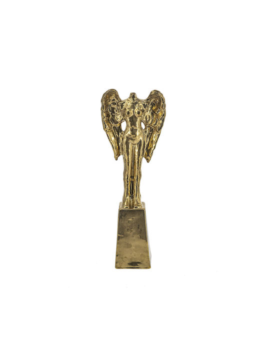 Artekko Figurine Χρυσό Κεραμικό Επιτραπέζιο Γλυπτό Φιγούρα 18.5x9x52.5 Cm