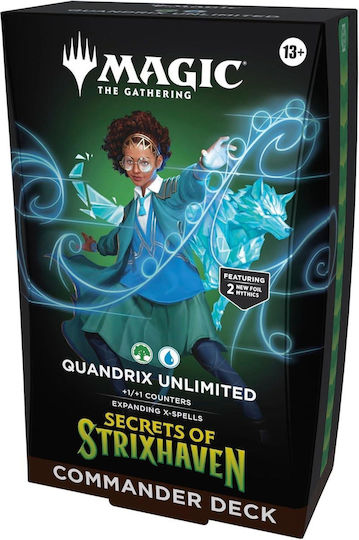 Wizards of the Coast Secrets of Strixhaven Commander-Deck Magic: The Gathering Commander-Deck Quandrix Unbegrenzt (EN)