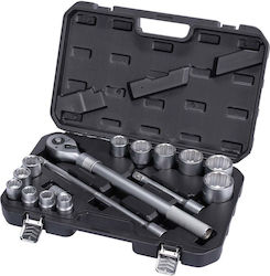 Σετ Καρυδάκια Πολύγωνα 12 Γωνιών 3/4" 19-50mm 16τμχ Σετ Καρυδάκια Πολύγωνα 12 Γωνιών 3/4" 19-50mm 16τμχ