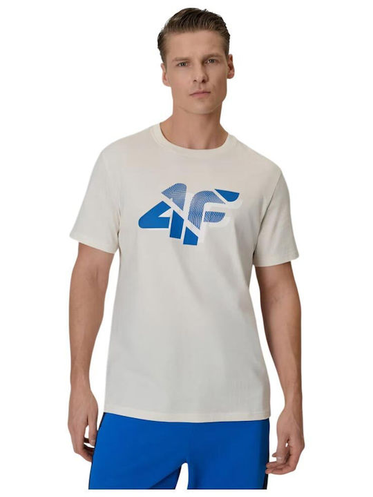 4F Kurzarm Herrenbluse Weiß