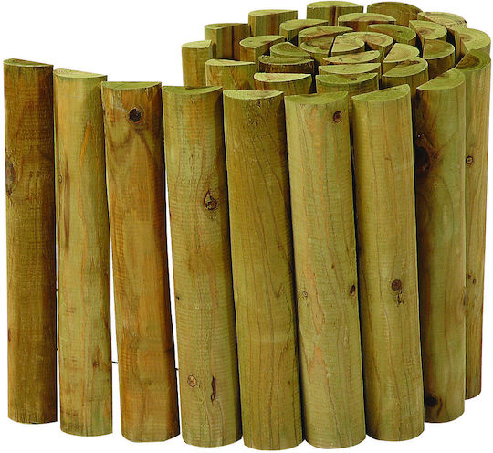 Wooden Fence Roll Bar Beech Wood 180 X 20 H Cm Lianos