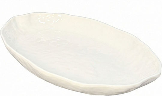 Espiel Espiel Servierplatten und Schüsseln Flacher Oval aus Melamin Beigefarbe 17x9.5cm 6 Stück