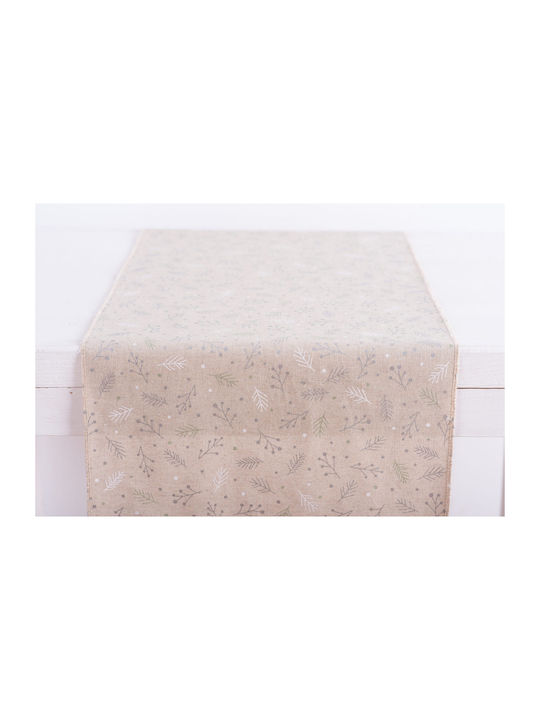 Beauty Home Коледна Покривка За Маса Runner Цветя И Клони 32x250см