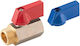 Ferro 3/8'' Mini Ball Valve Male Red
