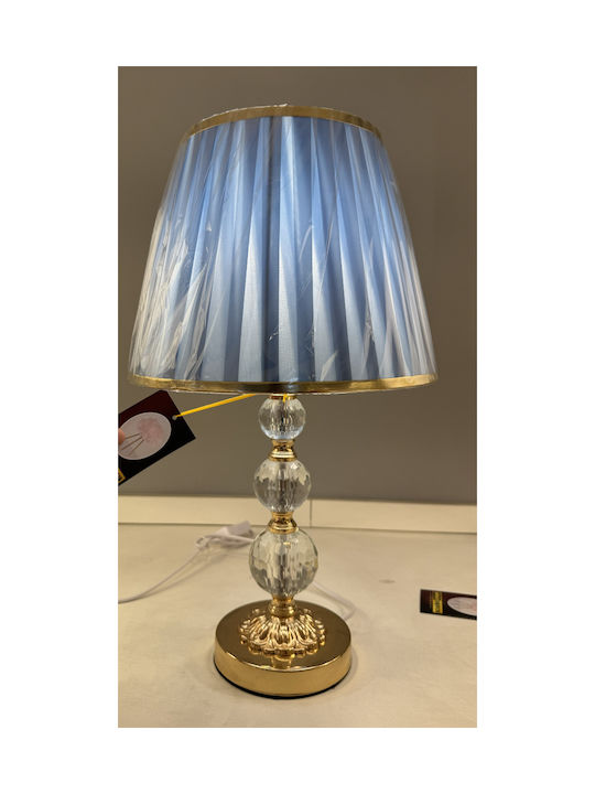 Alista Home Lampă de Masă Metalică pentru Soclu E27 cu Abajur Albastru și Bază