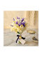 Buchet Elegant De Mireasă Lavandă Alb Lalele Artificiale Liliac Lagurus Perle