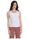 Women's Cotton Sleeveless White Blouse