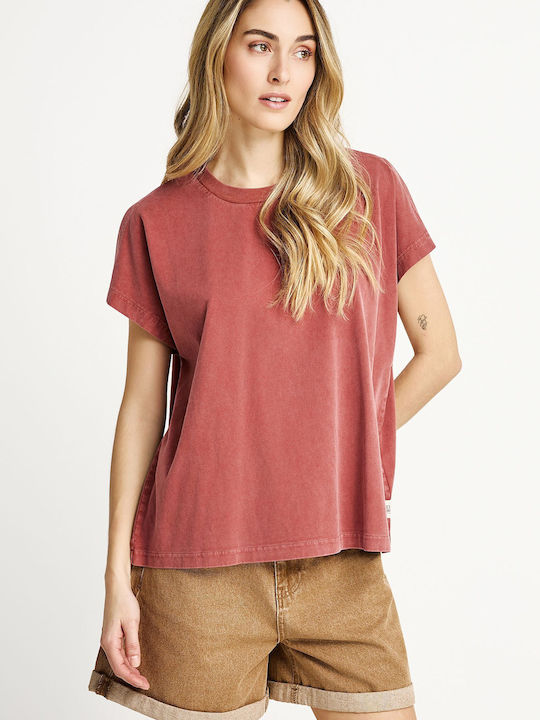 Funky Buddha Women's T-shirt Red