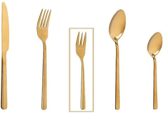 Espiel Fortune Set Gabeln Obst/Dessert Inox Gelbe 14.7cm 6Stücke