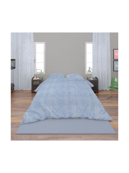 Dimcol Kids Single Cotton Duvet Cover Sky Blue 160x240cm