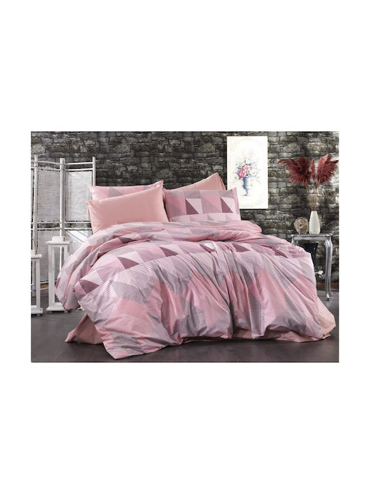 Dimcol Kinderbettbezug Einzel Baumwolle Pink-Salmon 160x240cm