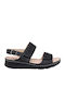 Flache Damen Sandalen  Anatomisch Schwarz