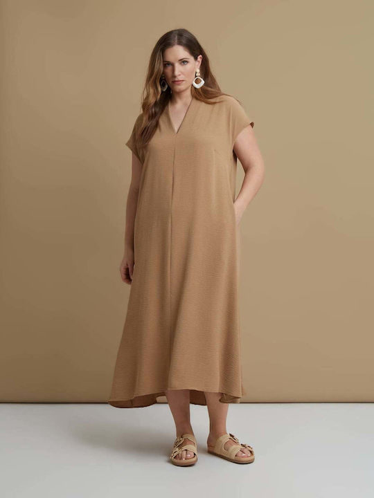 Rochie De Vară Midi Bej