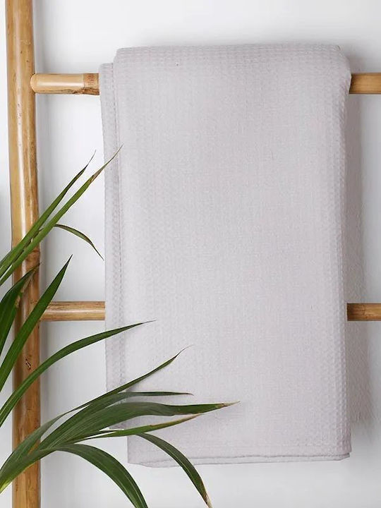 Sunshine Κουβέρτα Πικέ Μονή 165x265εκ. Light Grey